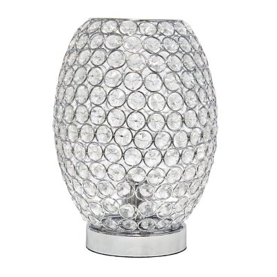 Image showing  Ellipse Crystal Decorative Curved Accent Uplight Table Lamp