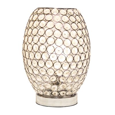 Image showing  Ellipse Crystal Decorative Curved Accent Uplight Table Lamp