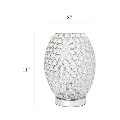 Image showing  Ellipse Crystal Decorative Curved Accent Uplight Table Lamp