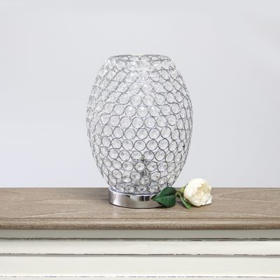 Image showing  Ellipse Crystal Decorative Curved Accent Uplight Table Lamp