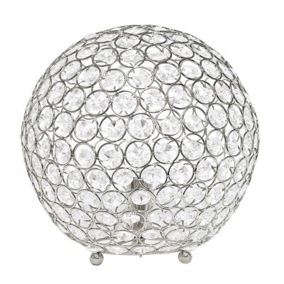 Image showing  10 in. H Crystal Ball Sequin Table Lamp, Chrome