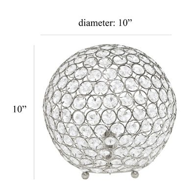 Image showing  10 in. H Crystal Ball Sequin Table Lamp, Chrome