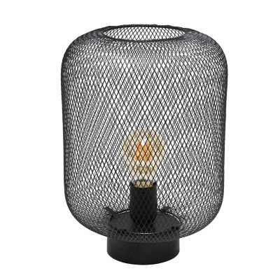 Image showing  Metal Mesh Industrial Table Lamp, 12.13 in., Black