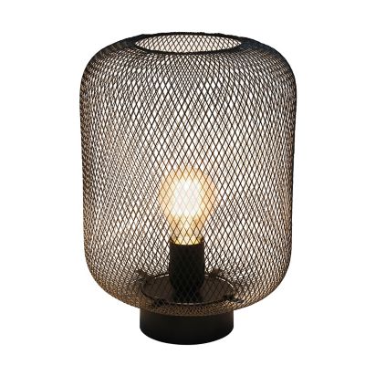 Image showing  Metal Mesh Industrial Table Lamp, 12.13 in., Black