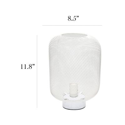 Image showing  Metal Mesh Industrial Table Lamp, 12.13 in., Gray