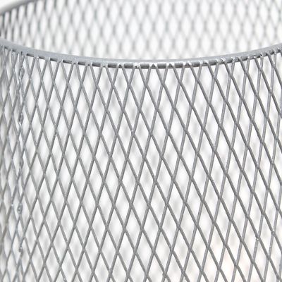 Image showing  Wired Mesh Uplight Table Lamp, 9 in., White