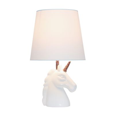 Image showing  White Unicorn Table Lamp, 16 in., Rainbow