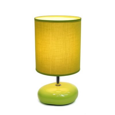 Image showing  10.24 in. H Stonies Small Stone Look Table Bedside Lamp, Green