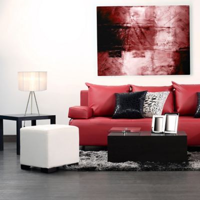 Simple Designs 19.69 in. H Tripod Table Lamp with Pleated Silk Sheer Shade, White