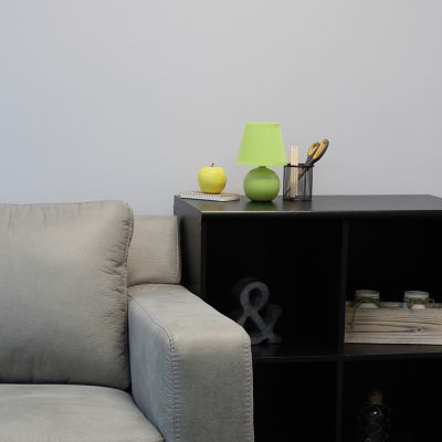 Simple Designs 8.66 in. H Mini Ceramic Globe Table Lamp, Green