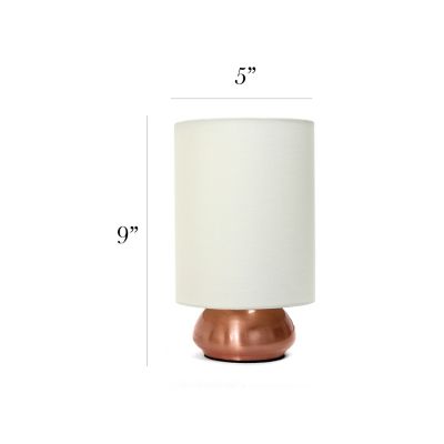 Image showing  9 in. H Gemini Mini Touch Lamps with Fabric Shades, 2-Pack