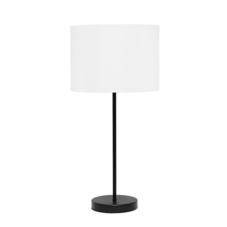 Simple Designs 22.4 in. H Stick Lamp with Fabric Shade