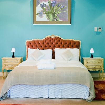 Simple Designs 11.42 in. H Valencia Colors Mini Touch Table Lamps with Fabric Shades, 2-Pack