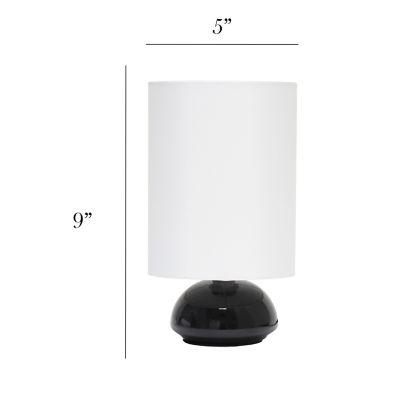 Image showing  9 in. H Gemini Colors Mini Touch Table Lamps with Fabric Shades, 2-Pack