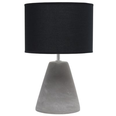 Simple Designs 14.2 in. H Pinnacle Concrete Table Lamp