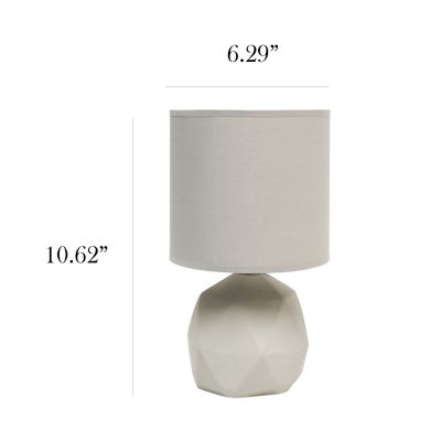 Image showing  Geometric Concrete Lamp, 10.6 in., Gray