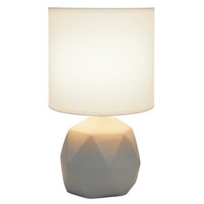 Image showing  Geometric Concrete Lamp, 10.6 in., White