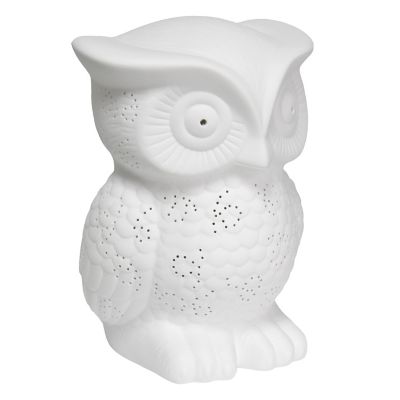 Image showing  9.84 in. H Porcelain Wise Owl Shaped Animal Light Table Lamp