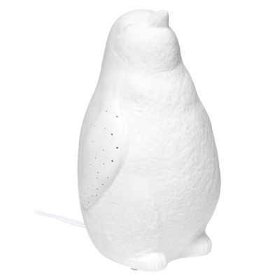 Image showing  10.23 in. H Porcelain Arctic Penguin Shaped Table Lamp