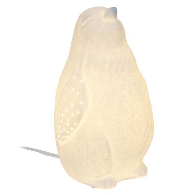 Image showing  10.23 in. H Porcelain Arctic Penguin Shaped Table Lamp