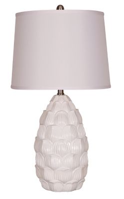 Elegant Designs 28 in. H Resin Table Lamp with Fabric Shade