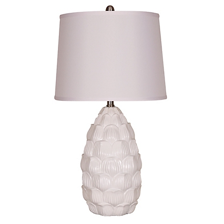 Elegant Designs 28 in. H Resin Table Lamp with Fabric Shade