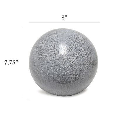 Image showing  8 in. H Stone Ball Table Lamp, Gray