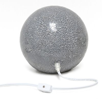 Image showing  8 in. H Stone Ball Table Lamp, Gray