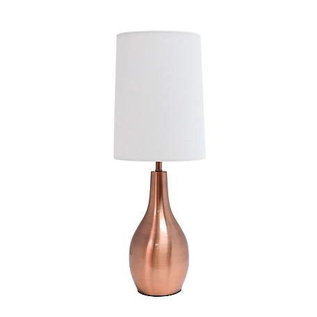 Simple Designs Tear Drop Table Lamp, Rose Gold