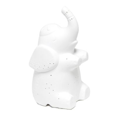 Image showing  8.18 in. H Porcelain Elephant Shaped Table Lamp