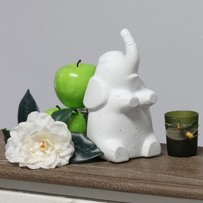 Image showing  8.18 in. H Porcelain Elephant Shaped Table Lamp