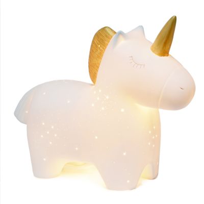 Image showing  11.33 in. H Porcelain Unicorn Shaped Table Lamp