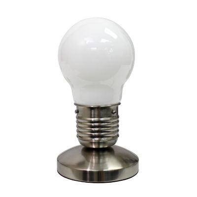 Simple Designs 9 in. H Edison Style Minimalist Idea Bulb Mini Touch Desk Lamp