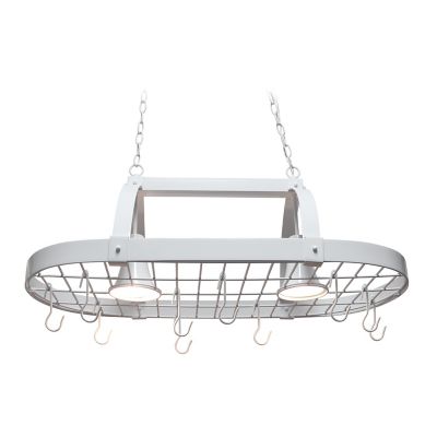 Image showing  2-Light Kitchen Pot Rack with Downlights