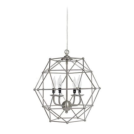 Elegant Designs 4-Light Hexagon Industrial Rustic Ceiling Light