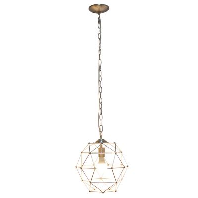 Image showing  1-Light Hexagon Industrial Rustic Ceiling Light