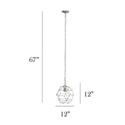 Image showing  1-Light Hexagon Industrial Rustic Ceiling Light