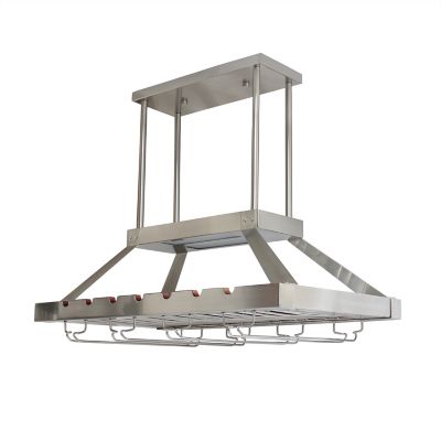 Image showing  8W/750 Lumen 2-Light LED Overhead Wine Rack Light, Brushed Nickel