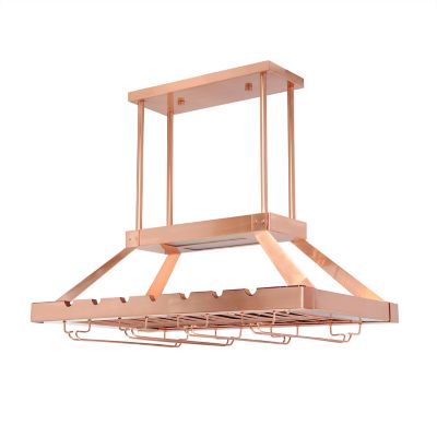 Image showing  2-Light LED Overhead Wine Rack Light, Copper