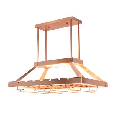 Image showing  2-Light LED Overhead Wine Rack Light, Copper