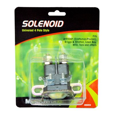 Image showing  Universal 4 Pole Solenoid for Briggs and Stratton, Craftsman, MTD Mowers Replaces OEM No. 146154, 109946, 192507, 5410K