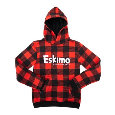 Eskimo Unisex Kids' Buffalo Plaid Cotton Hoodie