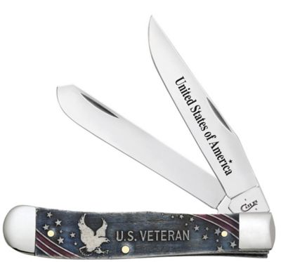 Case Cutlery 3.24 in. and 3.27 in. US Veteran Trapper Knife Gift Set