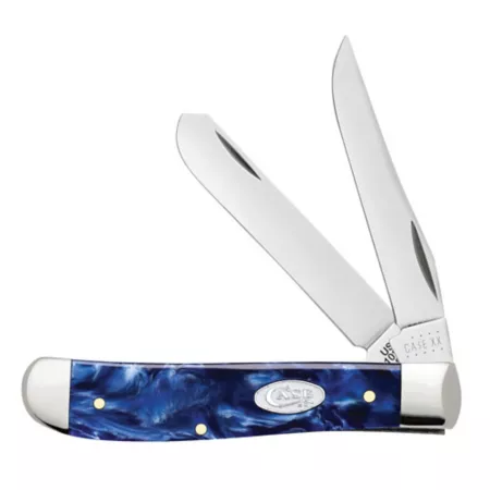 Case Cutlery 2.7" and 2.8" Kirinite Mini Trapper Blue Pearl Knives