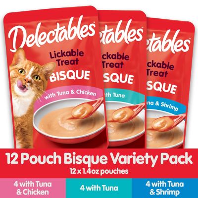 Image showing  Bisque Variety Pack Lickable Cat Treat and Topper, 12 ct.
