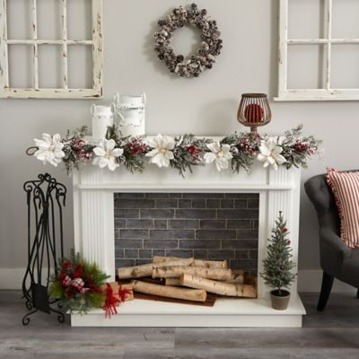 Image showing  60 in. Frosted Magnolia and Berry Artificial Garland