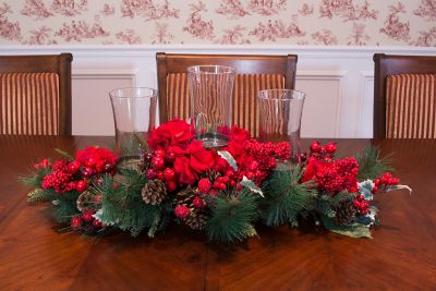 Image showing  6 in. Hydrangea Holiday Candelabrum