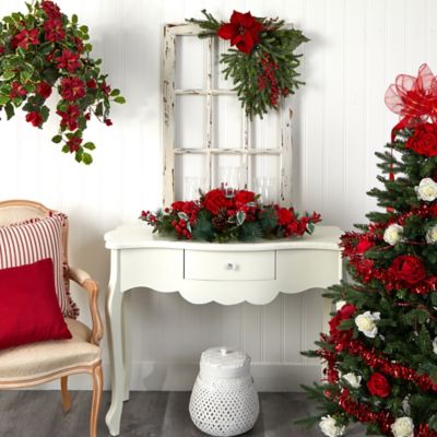 Image showing  6 in. Hydrangea Holiday Candelabrum