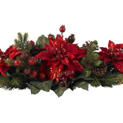 Image showing  36 in. Poinsettia and Berry Christmas Centerpiece