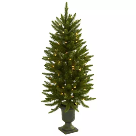 4 Foot Almost Natural Christmas Tree with Urn and Clear Lights Artificial Christmas Trees